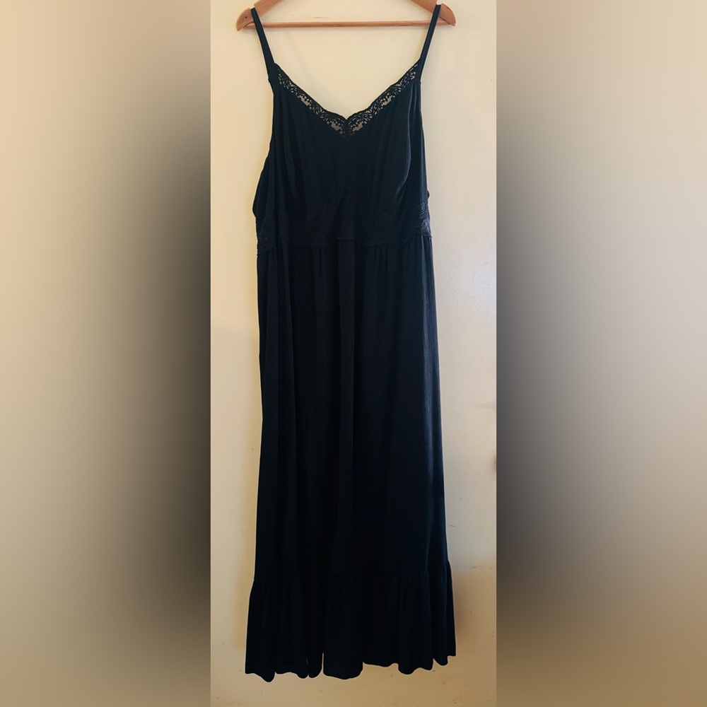 NWT Torrid Black Lace Inset Maxi Dress - Picture 5 of 5